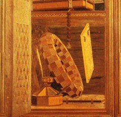 Lavorazione in legno dallo studiolo di Federico da Montefeltro